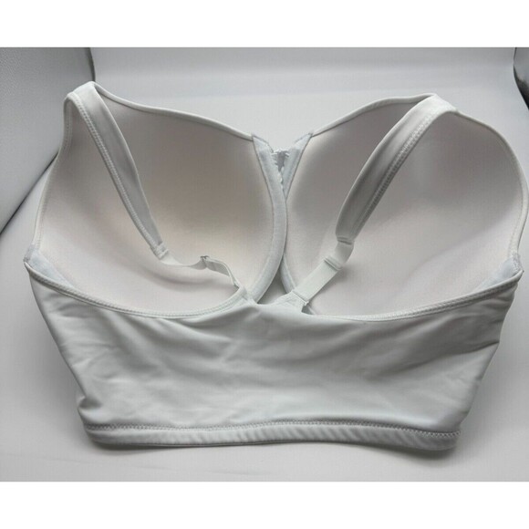 Leading Lady 5415 The Brigitte White Racerback Front Close Underwire Bra 42DDD - Picture 5 of 9